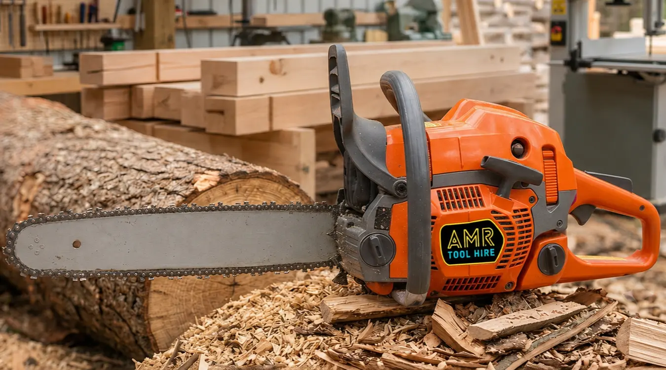 Petrol chainsaw for tree cutting and pruning