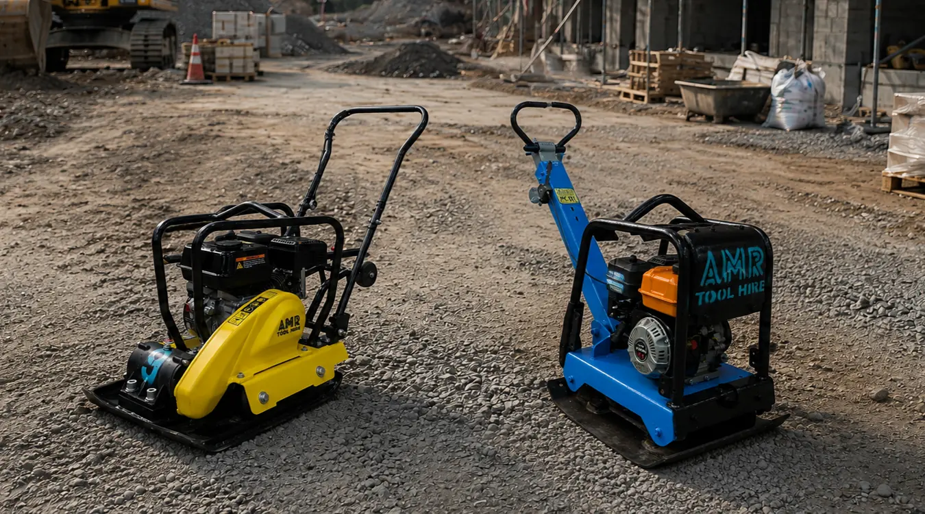 Plate compactor with vibrating base plate